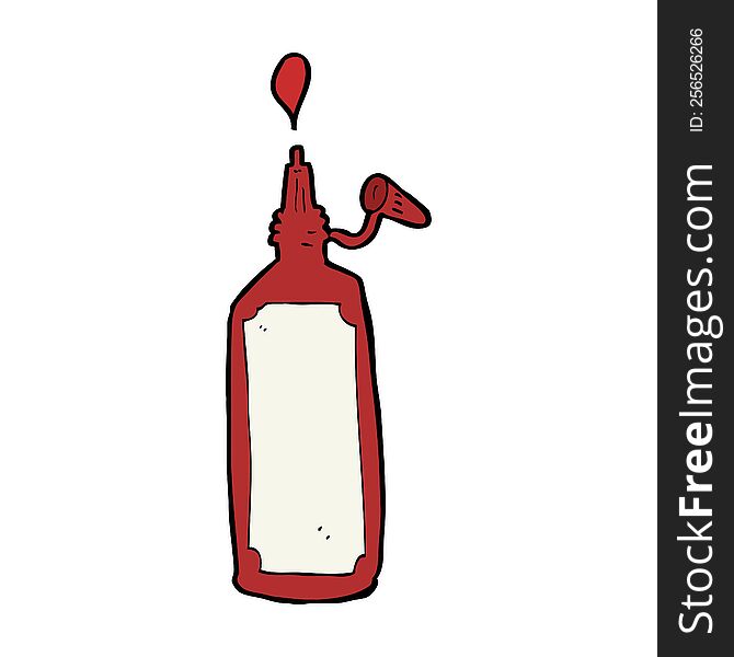 Cartoon Ketchup Bottle