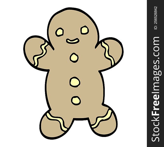 Cartoon Doodle Christmas Gingerbread