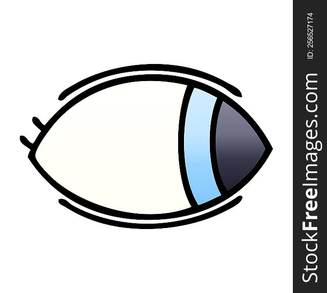 gradient shaded cartoon of a eye looking to one side