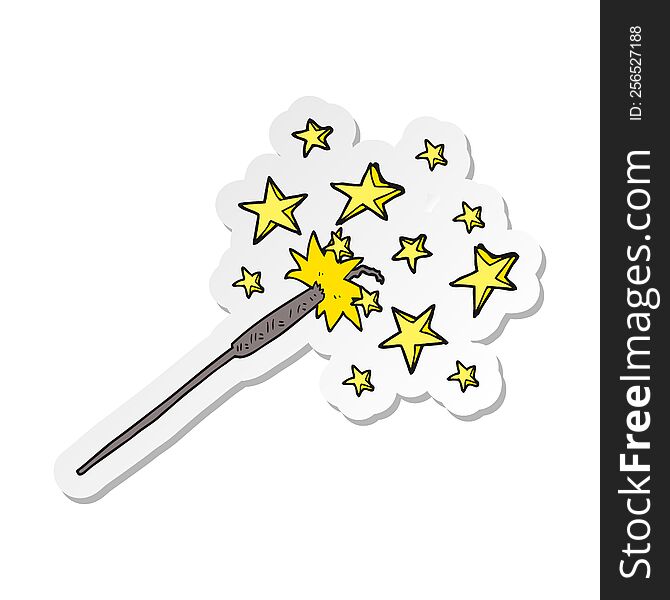 sticker of a cartoon sparkler