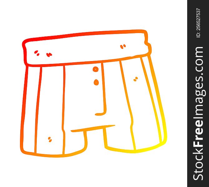 warm gradient line drawing of a boxer shorts