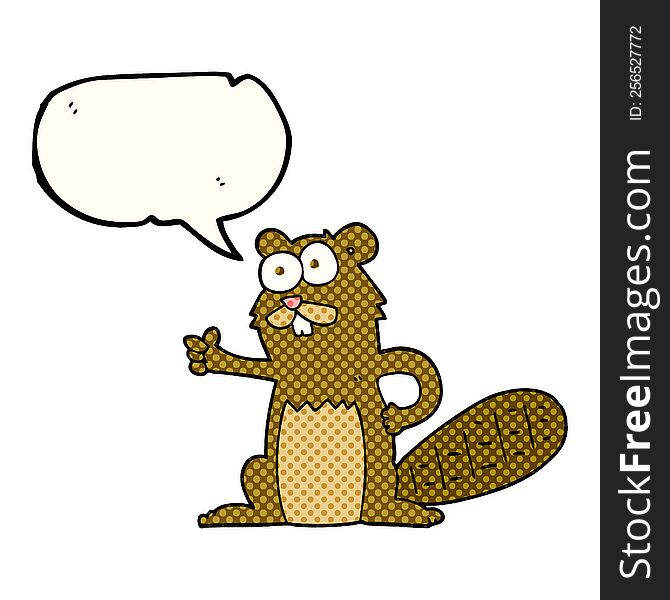 comic book speech bubble cartoon beaver