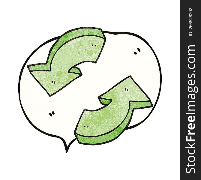 Texture Speech Bubble Cartoon Recycling Arrows
