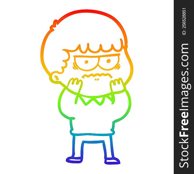 Rainbow Gradient Line Drawing