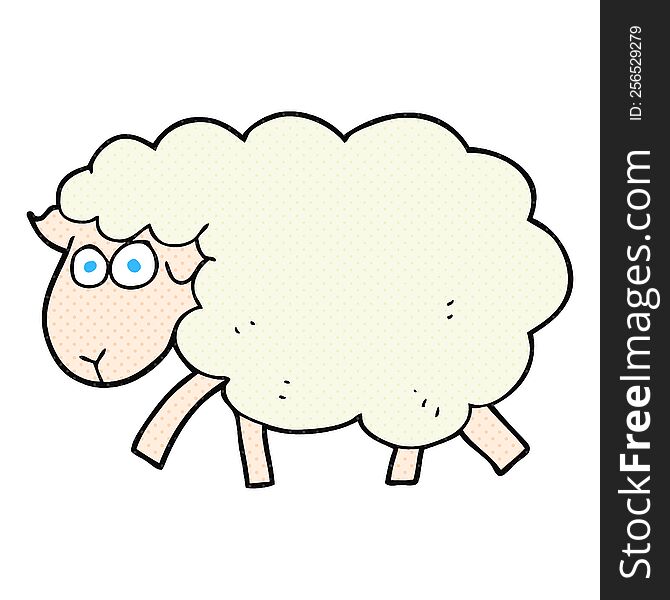 freehand drawn cartoon sheep