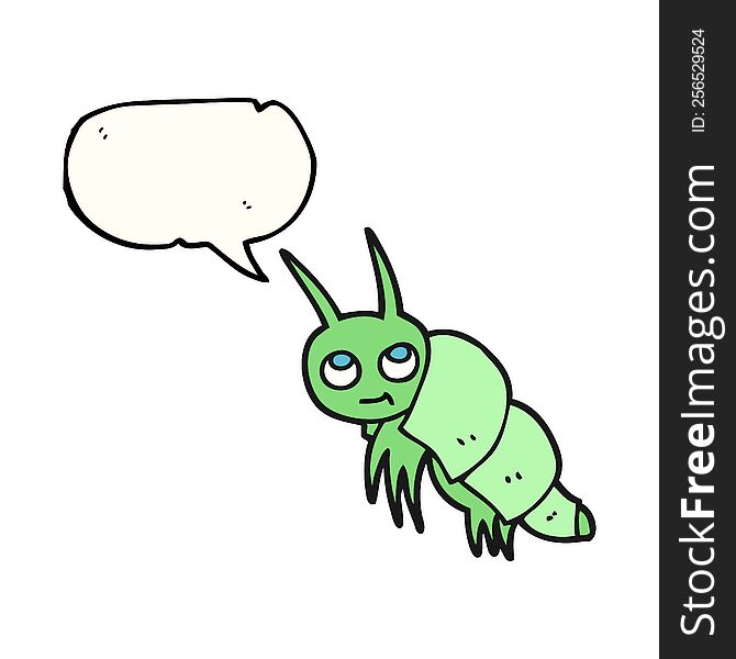 Speech Bubble Cartoon Little Bug