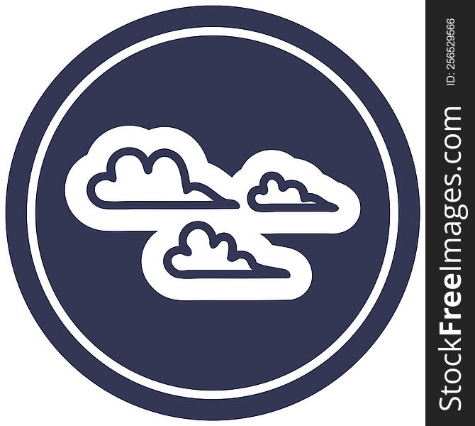 Weather Cloud Circular Icon