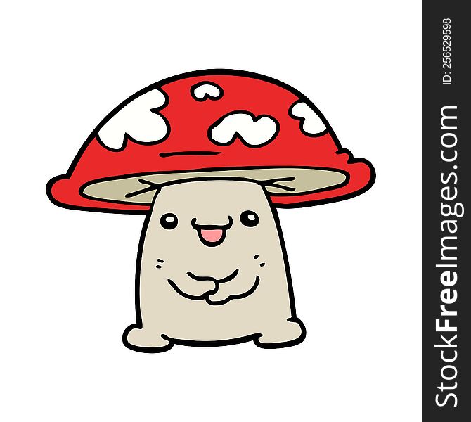 Cartoon Mushroom Character