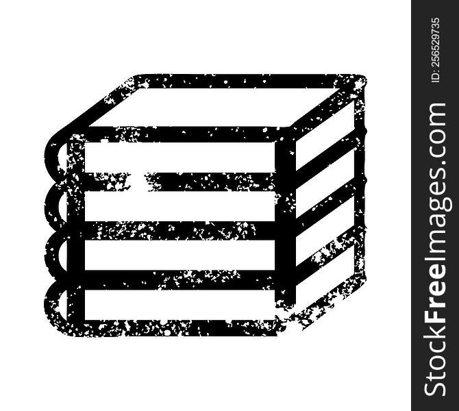 stack of books distressed icon symbol