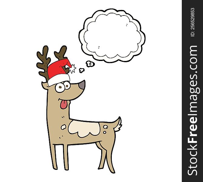 Thought Bubble Cartoon Crazy Reindeer