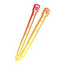 Free Warm Gradient Line Drawing Cartoon Chop Sticks Royalty Free Stock Images - 256531809