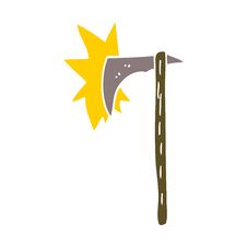 Cartoon Doodle Viking Axe Royalty Free Stock Photo