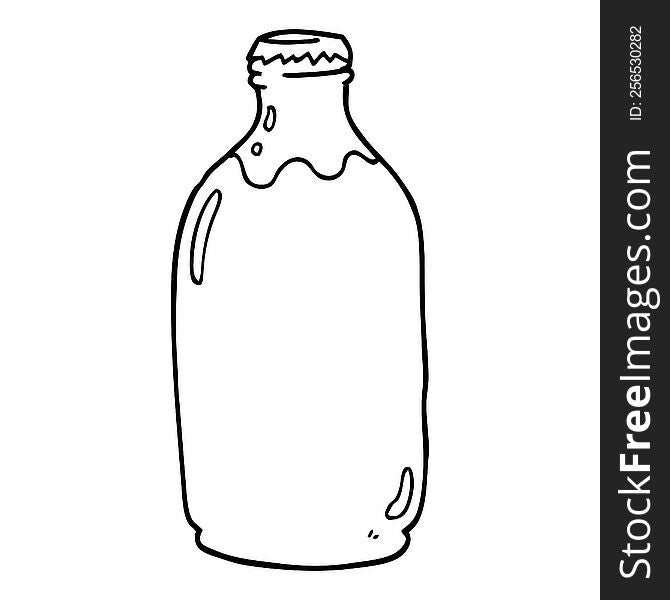 cartoon milk bottle