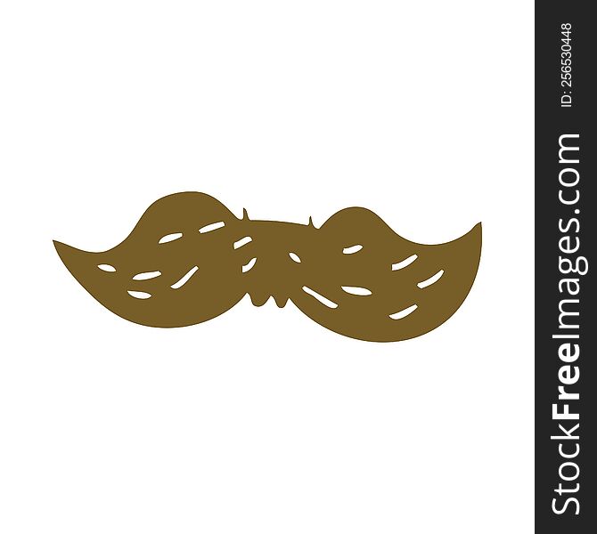 cartoon doodle mans mustache