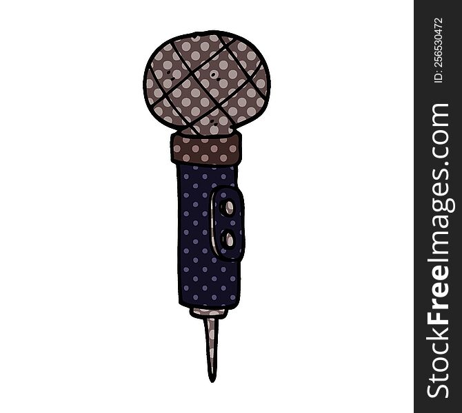 Cartoon Doodle Of A Microphone