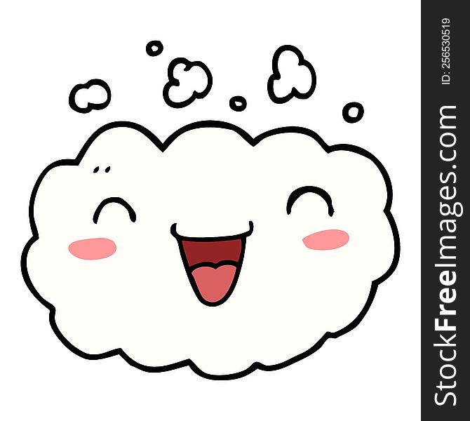 happy cartoon cloud