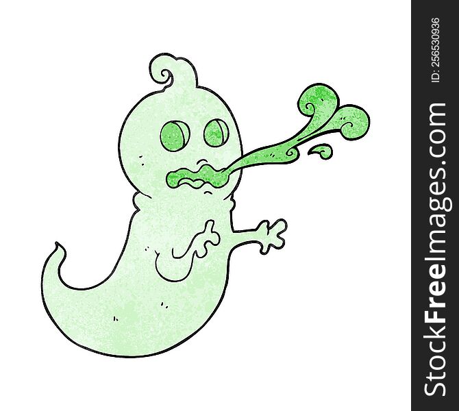 Textured Cartoon Slimy Ghost