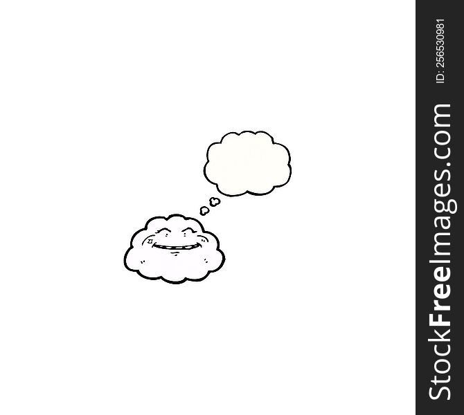 Cloud With Thought Bubble Cartoon