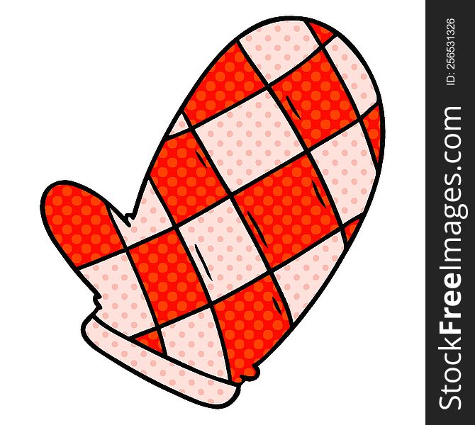 Cartoon Doodle Of An Oven Glove