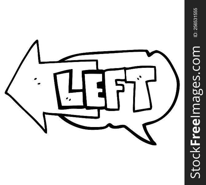 Speech Bubble Cartoon Left Symbol