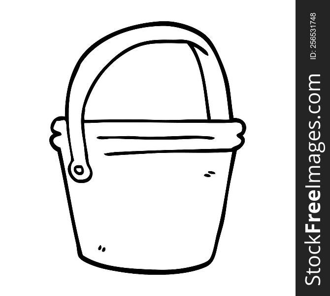 line drawing cartoon bucket
