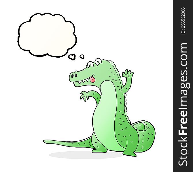 Thought Bubble Cartoon Crocodile