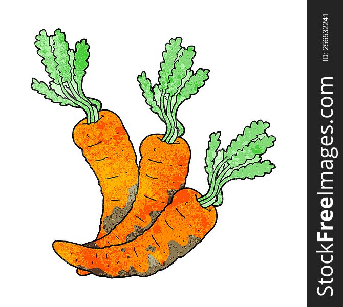 freehand drawn texture cartoon carrots
