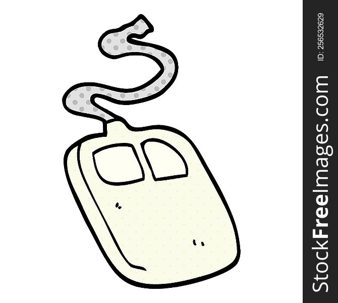 cartoon doodle old computer mouse