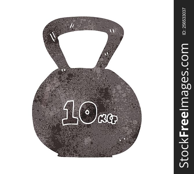 Retro Cartoon 10kg Kettle Bell Weight