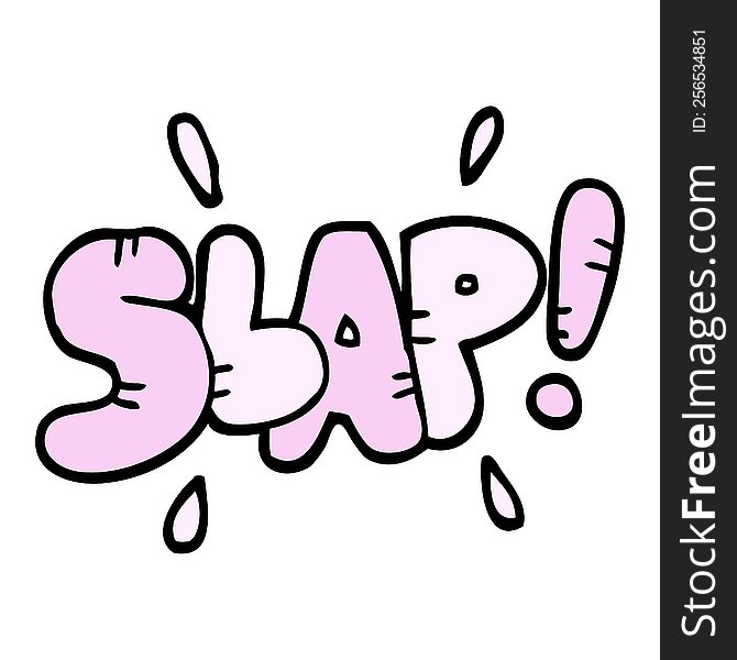 hand drawn doodle style cartoon slap symbol