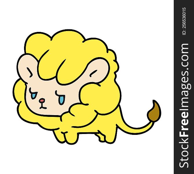 Cartoon Kawaii Cute Lion Cub