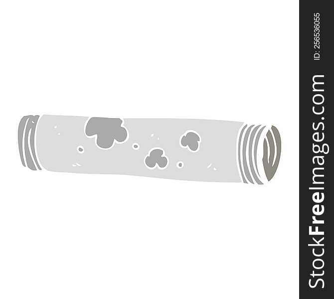 flat color illustration of old pipe. flat color illustration of old pipe