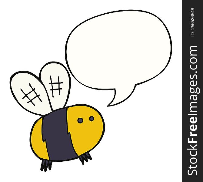 cartoon bee with speech bubble. cartoon bee with speech bubble