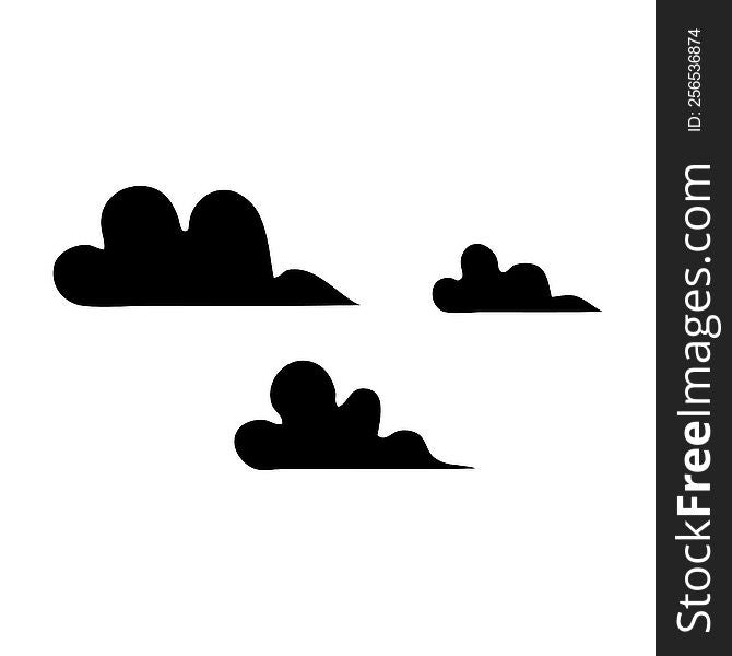 flat symbol of a cloud. flat symbol of a cloud