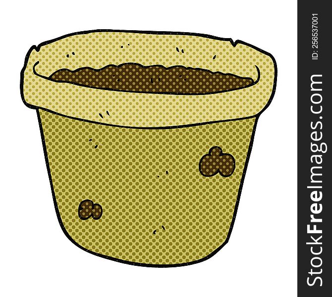 Cartoon Pot Of Earth