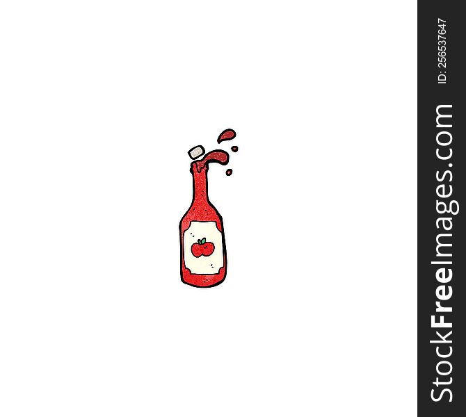 cartoon ketchup bottle