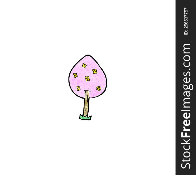 Cartoon Pink Tree