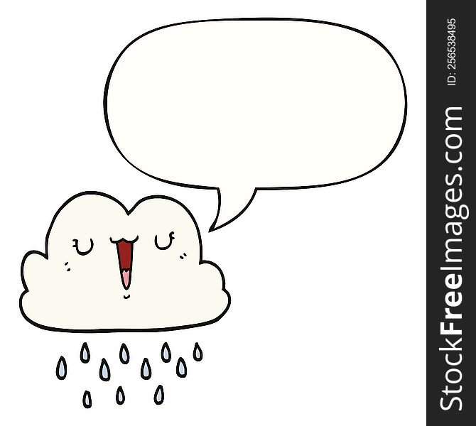 cartoon storm cloud with speech bubble. cartoon storm cloud with speech bubble