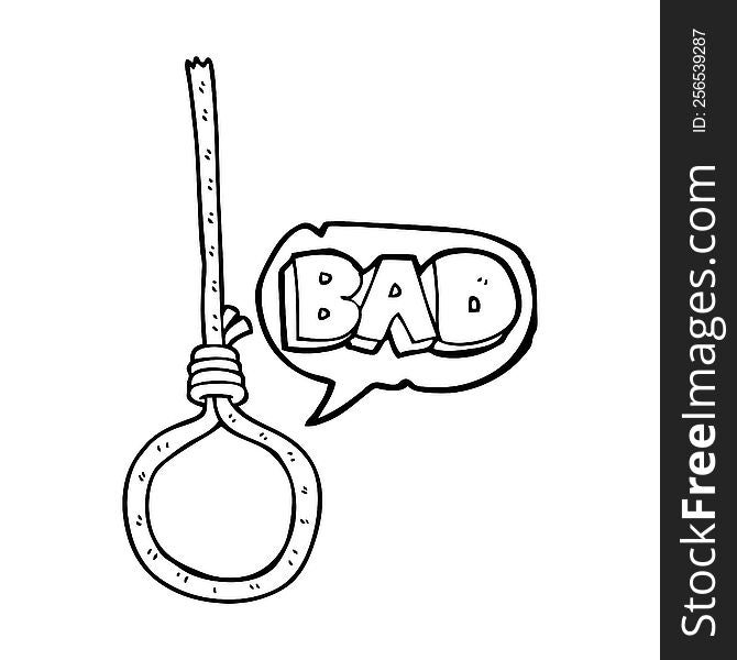 Speech Bubble Cartoon Noose