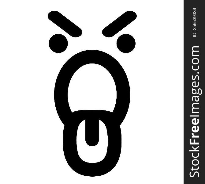 angry shouting opinion face icon