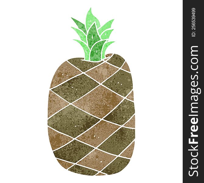 Retro Cartoon Pineapple