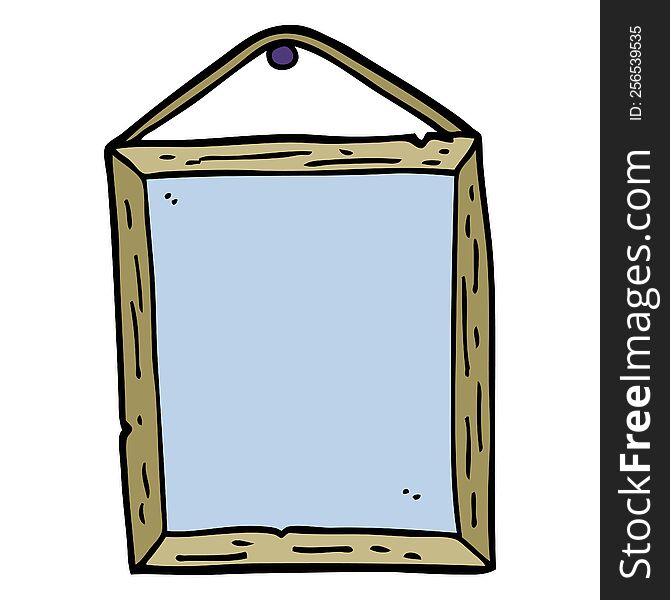 hand drawn doodle style cartoon picture frame