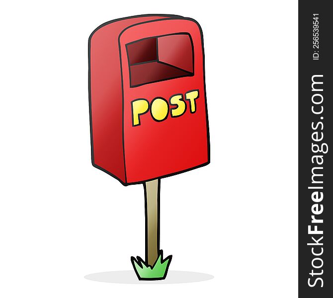 cartoon post box