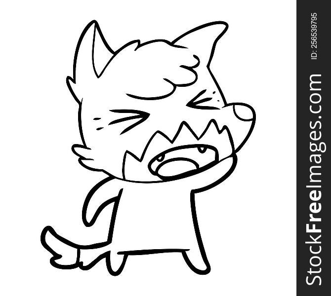 angry cartoon fox. angry cartoon fox