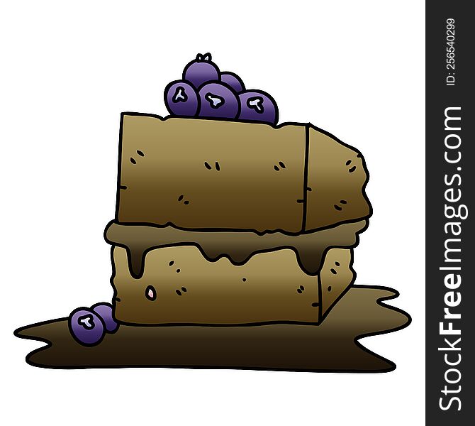 gradient shaded quirky cartoon chocolate cake. gradient shaded quirky cartoon chocolate cake