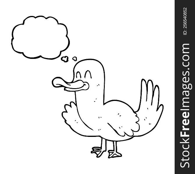 Thought Bubble Cartoon Duck