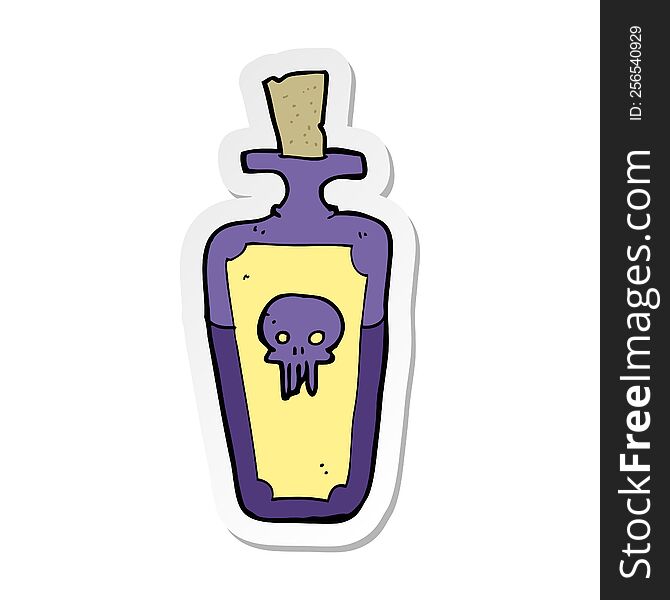 sticker of a cartoon potion bottle