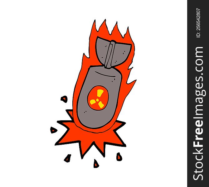 cartoon atom bomb