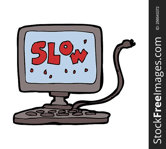 cartoon slow computer