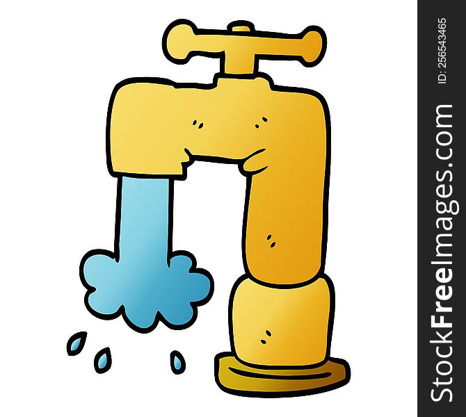 Cartoon Doodle Pouring Faucet